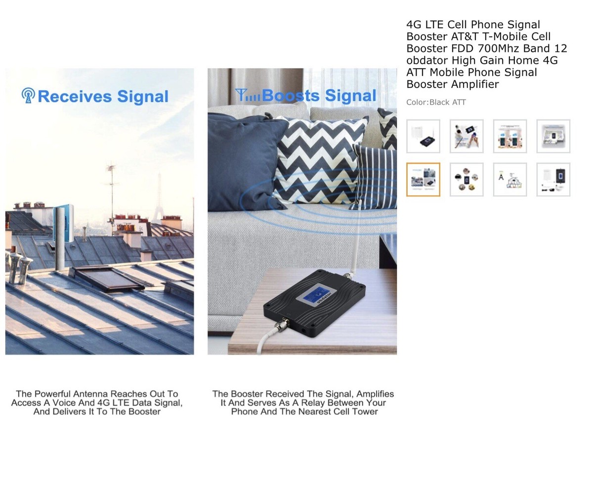 4G LTE Cell Phone Signal Booster 700Mhz Band 12 Obdator