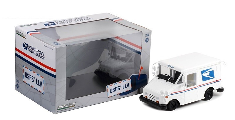 GREENLIGHT 13570 1:18 ПОЧТОВОЕ ТРАНСПОРТНОЕ СРЕДСТВО USPS MAIL LLV С ДЛИТЕЛЬНЫМ СРОКОМ СЛУЖБЫ