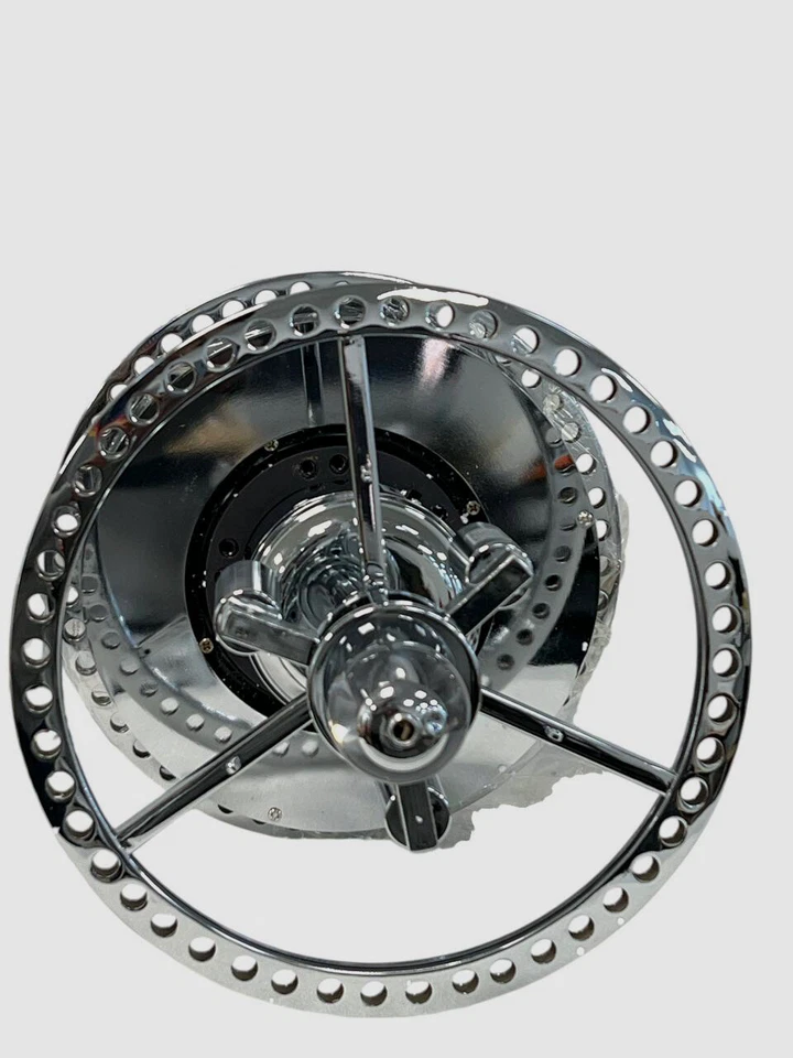 Warehouse of Tiffany Wyllow Chrome 5 Blades Light Fandelier Ceiling Fan 52" - Image 4 of 4