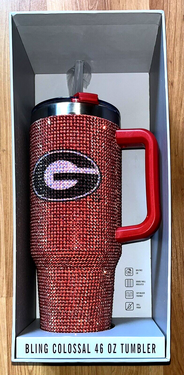 NCAA Bling Colossal UGA 46oz Tumbler Georgia Bulldogs Rhinestone