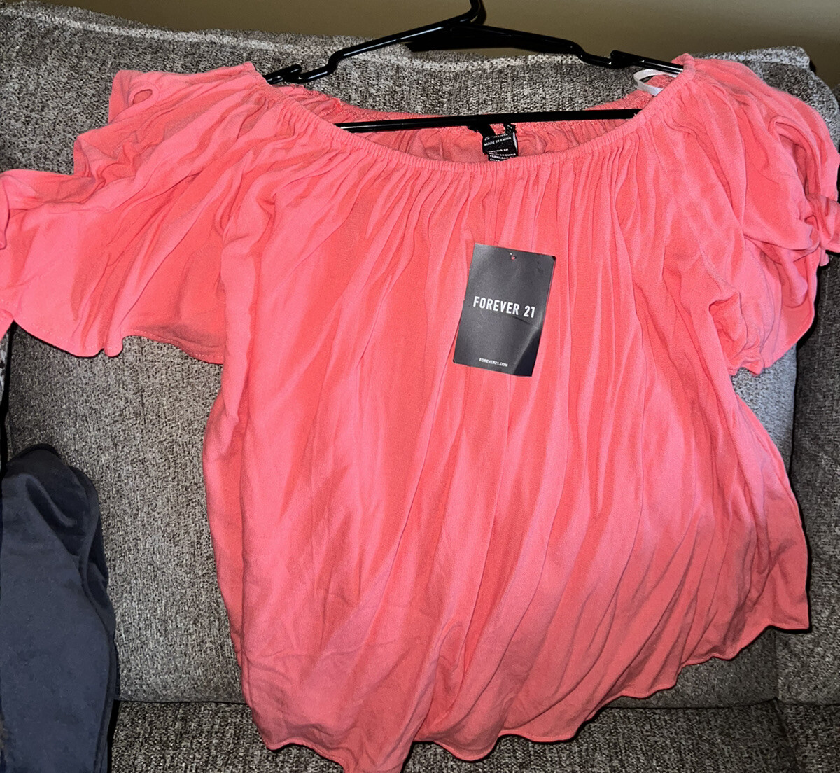 coral blouse forever 21