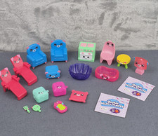 Shopkins Moose Brand Lot of 17 Pieces Happy Places McDonald's Furniture Extras