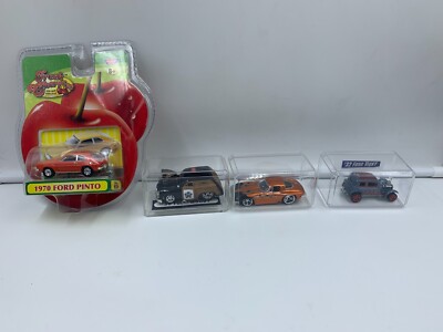 Mix Lot of 4 New and Loose 1/64 Diecast Cars Ford Vicky, Pinto, Woody, Corvette