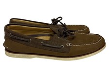 Sperry Men's Shoes Gold Cup Luxury Collection Boat Brown Nubuck Leather Size 12