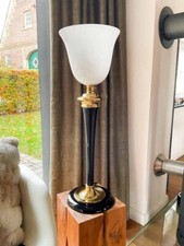 Mazda Tischleuchte / Lampe in schwarz / messing - Art Déco Design Klassiker