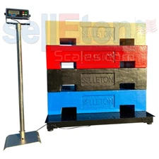 Industrial Digital Floor Scale 48" x48" Warehouse Pallet Shipping Scale 1000 lbs