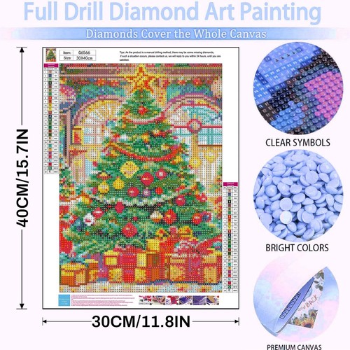 Christmas Tree Diamond Art Painting Kits for Adults- Christmas Diamond Painti... - Picture 2 of 7