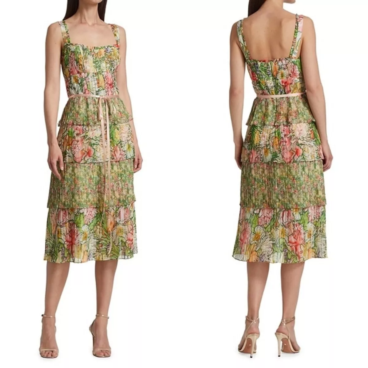 Coral midi top dress for wedding
