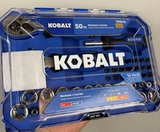 Kobalt Mechanic's 46 Piece Tool Set SAE/Metric #5389232 New