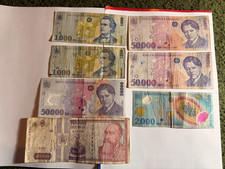 Romania :  collection of  Lei Banknotes