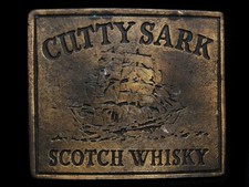 NA23118 VINTAGE 1970s  CUTTY SARK SCOTCH WHISKEY  BOOZE BELT BUCKLE
