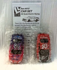 Set of 2 SNAP-ON SLOT CARS w/Instructions NASCAR Harvick Unopened Mint #9757