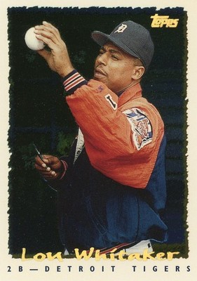 1995 Topps #013 Lou Whitaker CyberStats (Spectralight)