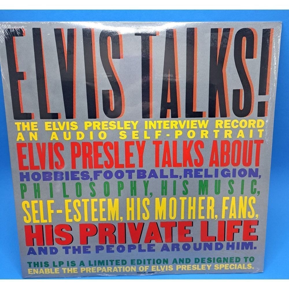 Elvis Presley Elvis Talks Interview Vinyl LP Multicolor Factory Sealed RCA 1970s