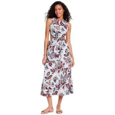 NWT RHODE x Target Leafy Floral Cutout Maxi Dress Large Party Resort Vacation