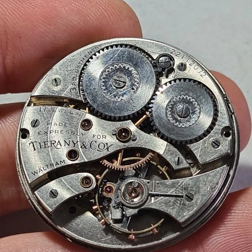Rare Antique Tierany &cox (tiffany &co?) Waltham Pocket Watch Movement