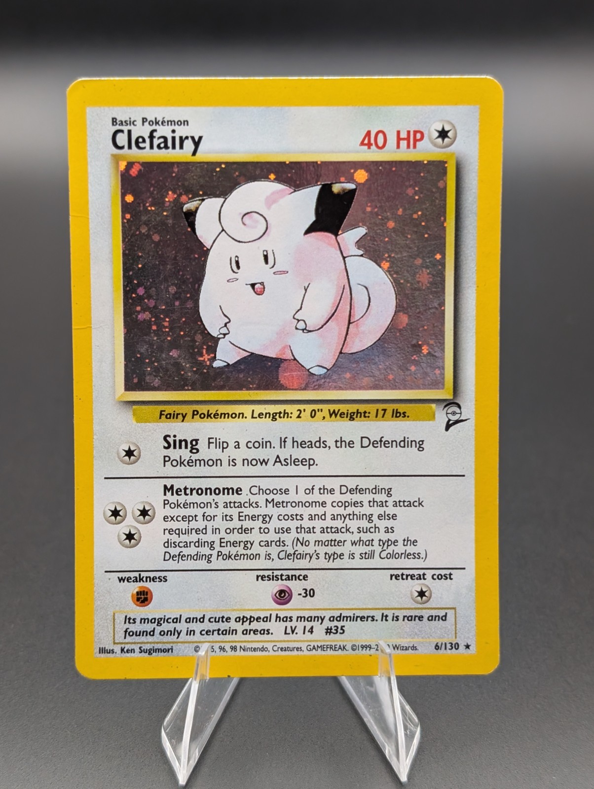 Clefairy 6/130 Base Set 2 Damaged Pokemon 6/130