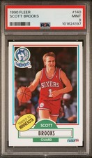 1990 Fleer Scott Brooks #140 PSA 9 Mint Philadelphia 76ers
