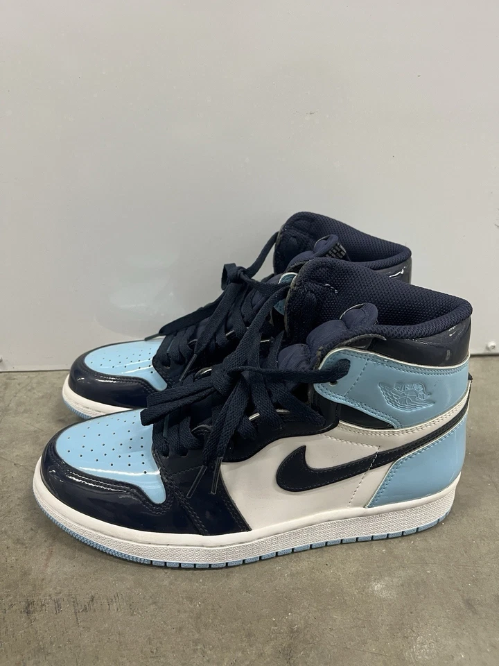 New No Box Nike Air Jordan 1 Retro High UNC Patent Leather CD0461-401 Size 8 - Image 4 of 4