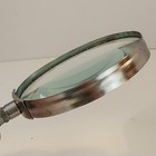 Vintage Magnifying Glass 3 1/4" Lens Black Handle Chrome Frame Made in Korea — photo 3