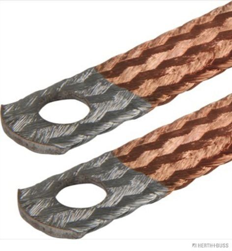 Fits HERTH+BUSS ELPARTS 52287815 Earth Strap 52287815 Cable cathode Copper, eye