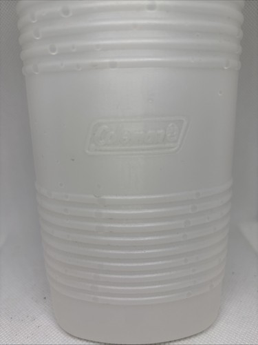 Rara plastica Coleman 16 oz. Fiaschetta con parte superiore a vite e coppa per colpo a vite bianca usata - Foto 2 di 6