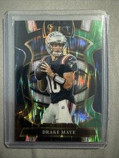 2025 Panini Select - Concourse Drake Maye #80 Black & Green Shock Prizm