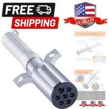7 Way Replacement Plug, 7-Pin Trailer Connector, Heavy Duty Die Cast Plug Ass...