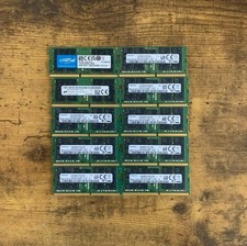 BULK LOT OF 10 32GB DDR4 PC4 LAPTOP RAM SAMSUNG, CRUCIAL, MICRON, PATRIOT