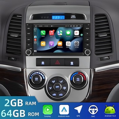 7'' Apple Carplay For Hyundai Santa Fe 2 2006-2012 Android15 Car Radio Stereo GPS