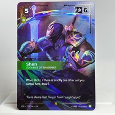 SHEN - SCOURGE OF SHADOWS (OVERNUMBERED) 170/166 Vendetta Riftbound Foil NM US — live eBay listing