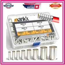 166PCS Wire Ferrules Kit Silver Plated Copper Crimp Terminal Connector Set