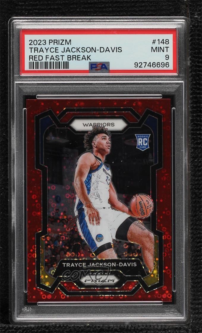 2023 Panini Prizm Fast Break Red /100 Trayce Jackson-Davis #148 PSA 9 MINT 0q21