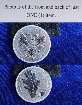 2019 Germania Oak Leaf 5 Mark 1 Troy Oz .999 Fine Silver Round Coin