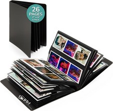 pbf Photo Booth Album  2x6 Strips Memory Book  26 Pages, 104 Photos, Black