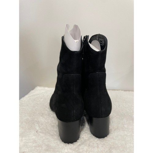 NWB Vionic Bishop Suede Leather Side Zip Ankle Western Boot Black Womens Sze 10M - 第 6/7 張圖片