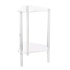 Acrylic Nightstand Clear Side Table Storage Rack Practical Bedroom Accessory