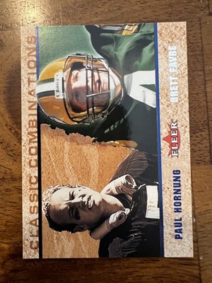 2002 Fleer #4 CC Paul Hornung / Brett Favre Classic Combinations Hobby #/2000