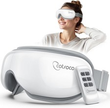 Cotsoco Eye Massager with Heat, Remote, and Compression, Adjustable Foldable...