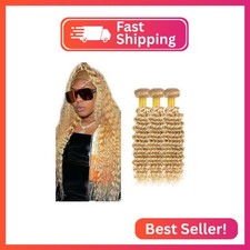 P27/613 Highlight Blonde Bundles Human Hair Deep Wave Bundles 24 24 24 Inch Hone