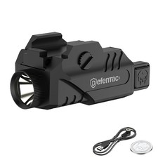 DEFENTAC 600 Lumens Pistol Light Megnetic Rechargeable Flashlight for Pica Rail