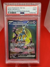 Pokemon 2024 Iron Crown ex 206/162 -Temporal Forces SIR HOLO- PSA MINT 9