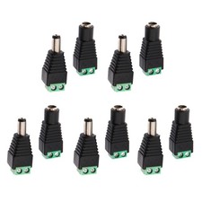 10pcs Male Female DC Power Jack Connector Adapter Plug 2.1 x 5.5mm for CCTV