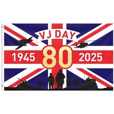 VJ Day 80th Anniversary Flag 3x5ft VJ Day Large Flags Commemorative WW2 Victory