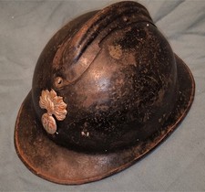 coque casque 1926 gendarmerie France WW2 39 45 sans jugulaire intérieur cuir