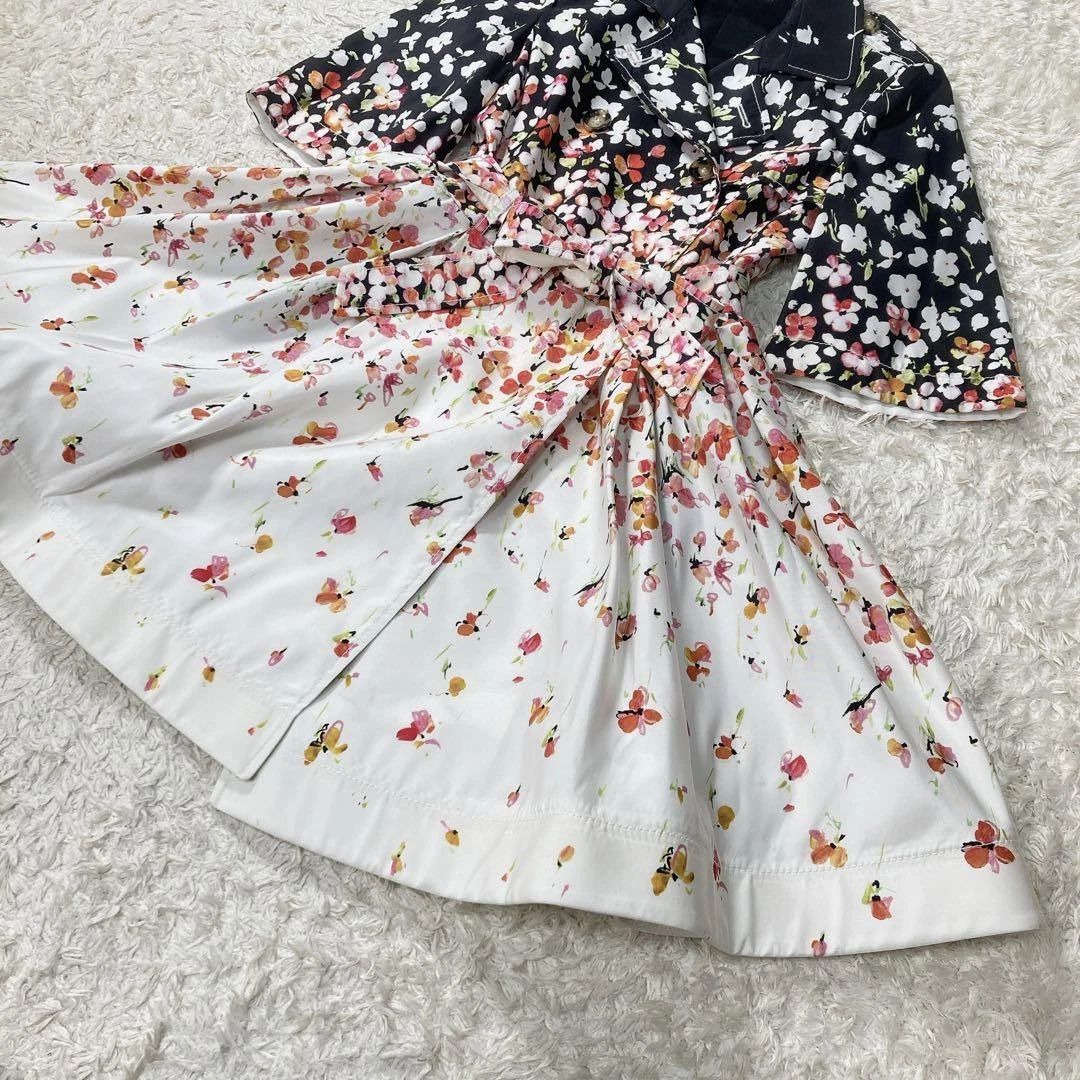 ROSSO VALENTINO Cappotto Abito Svasato Floreale L Autore dal Giappone RA