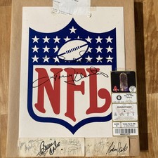 Vintage Johnny Unitas Signed NFL Folder 