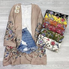 Long sleeve Embroidered kimono
