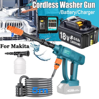 #ad Cordless Electric High Pressure Washer Spray Gun Battery Charger For Makita 18V $16.99