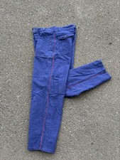 RARE Vintage French Fireman Work Pants Trousers Workwear 60s 50s Red Selvedged